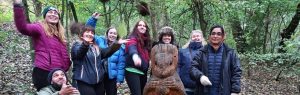 Adults on the forest school level 3 training course