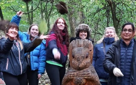 Adults on the forest school level 3 training course