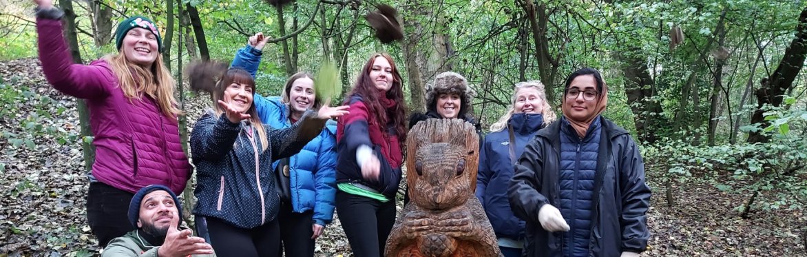 Adults on the forest school level 3 training course